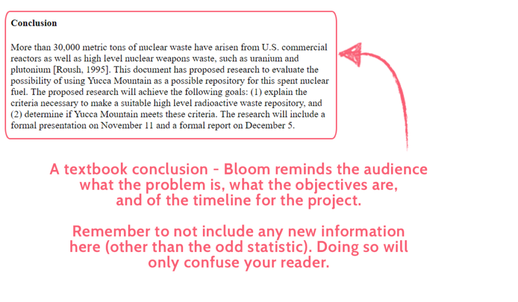 How To Write A Conclusion For Project